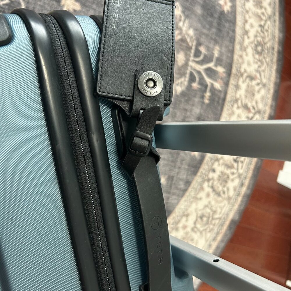 TUMI T-Tech Carry-On Hard Case Luggage Blue 4 Wheels Spinner 21" - Picture 6 of 7